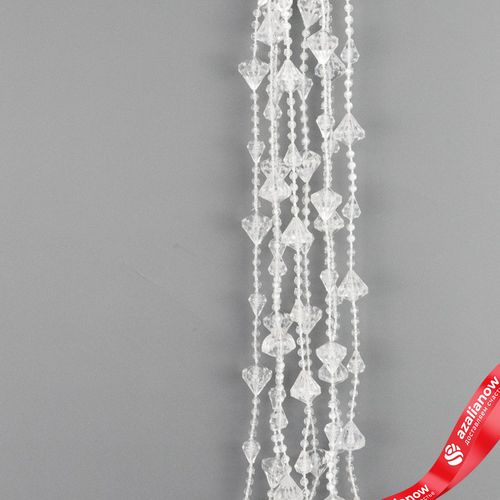 Фото 2: Гирлянда «Бусы» (Стразы-конусы), 2,7мх10мм, прозрачный перламутровый