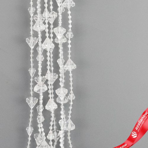 Фото 3: Гирлянда «Бусы» (Стразы-конусы), 2,7мх10мм, прозрачный перламутровый