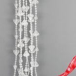 Маленькое фото 3: Гирлянда «Бусы» (Стразы-конусы), 2,7мх10мм, прозрачный перламутровый
