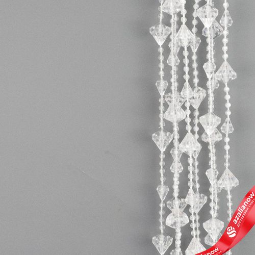 Фото 4: Гирлянда «Бусы» (Стразы-конусы), 2,7мх10мм, прозрачный перламутровый