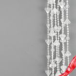 Маленькое фото 4: Гирлянда «Бусы» (Стразы-конусы), 2,7мх10мм, прозрачный перламутровый