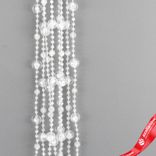 Маленькое фото 3: Гирлянда «Бусы», 2,7мх12мм, прозрачный перламутровый