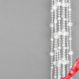 Маленькое фото 4: Гирлянда «Бусы», 2,7мх12мм, прозрачный перламутровый
