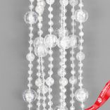 Маленькое фото 5: Гирлянда «Бусы», 2,7мх12мм, прозрачный перламутровый