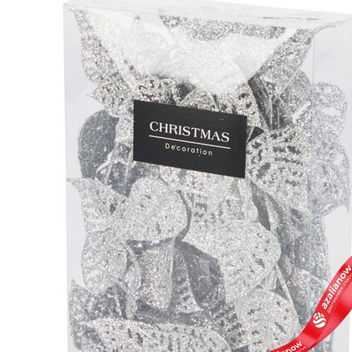 Фото 2: Гирлянда декоративная (пластик), 170см, в асс., серебряный