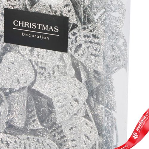 Фото 3: Гирлянда декоративная (пластик), 170см, в асс., серебряный