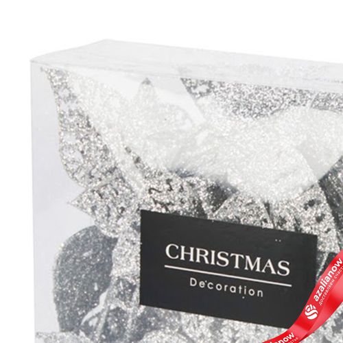 Фото 5: Гирлянда декоративная (пластик), 170см, в асс., серебряный