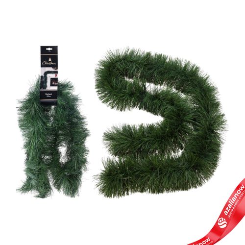 Гирлянда «Мишура» (пластик), 2,7м, зеленый