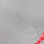 Маленькое фото 1: Гирлянда с кристаллами, 120см, серебряный