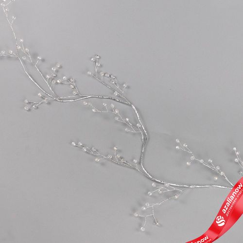 Фото 2: Гирлянда с кристаллами, 120см, серебряный