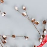 Маленькое фото 3: Гирлянда с шишками заснеженная, 130см, коричневый