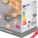 Маленькое фото 5: Гирлянда светодиодная 3м, 40 ламп, тепл. бел. свет, шнур 3м, прозрачный