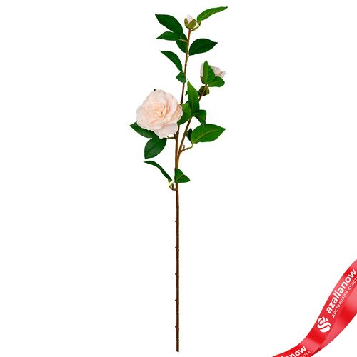 Камелия искусственная (пластик), 85см, белый