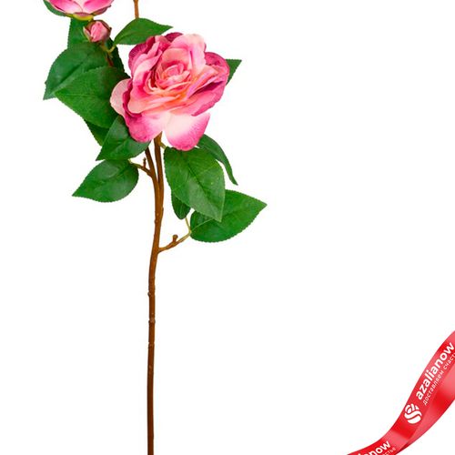 Фото 3: Камелия искусственная (пластик), 85см, розовый