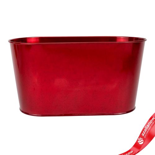 Кашпо (металл), 23x11,5хH12см, красный