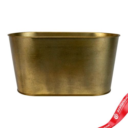 Кашпо (металл), 23x11,5хH12см, золотой