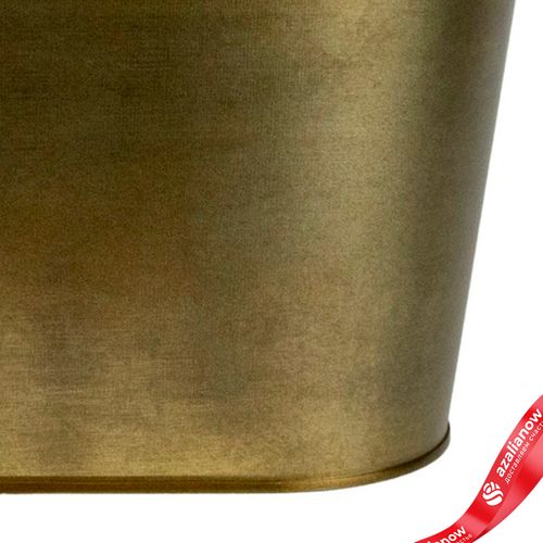 Фото 5: Кашпо (металл), 23x11,5хH12см, золотой