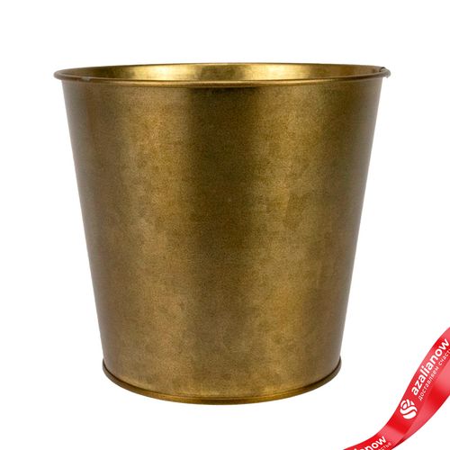 Кашпо «Ведерко» (металл), D13,5xH11,5см, золотой