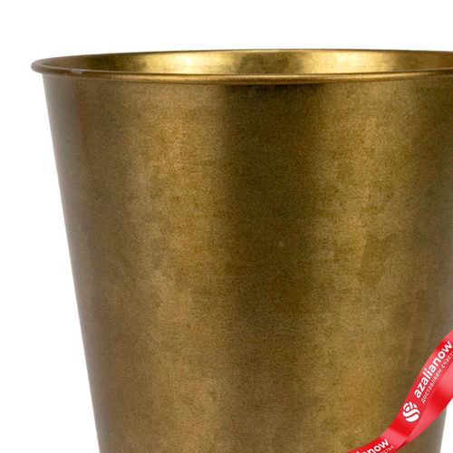 Фото 2: Кашпо «Ведерко» (металл), D13,5xH11,5см, золотой