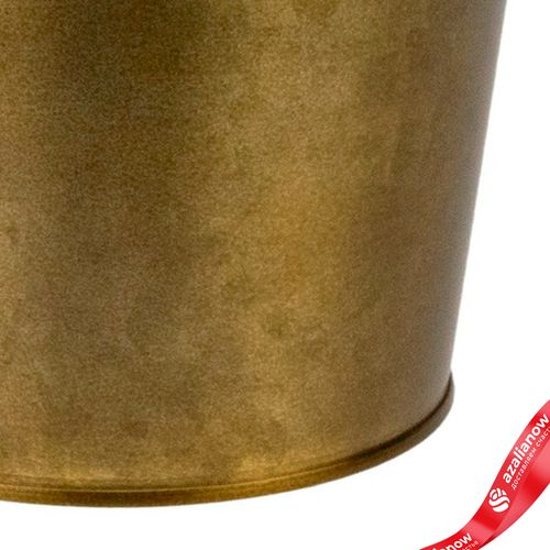 Фото 5: Кашпо «Ведерко» (металл), D13,5xH11,5см, золотой