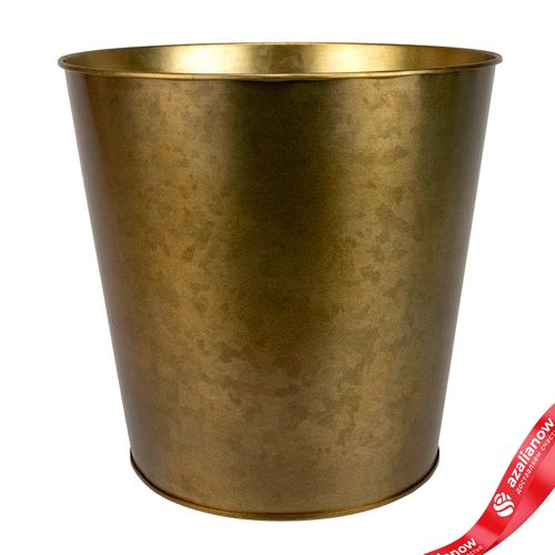 Кашпо «Ведерко» (металл), D17,5xH16,5см, золотой