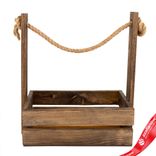 Маленькое фото 3: Корзина (дерево), 25,5х15х30см, палисандр