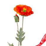Маленькое фото 5: Мак искусственный (пластик), 50см, оранжевый