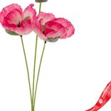 Маленькое фото 3: Мак искусственный (пластик), 50см, розовый