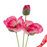 Маленькое фото 5: Мак искусственный (пластик), 50см, розовый