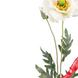 Маленькое фото 4: Мак искусственный (пластик), 72см, белый