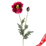 Маленькое фото 1: Мак искусственный (пластик), 72см, розовый