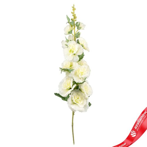 Мальва искусственная (пластик), 91см, белый