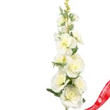 Маленькое фото 2: Мальва искусственная (пластик), 91см, белый