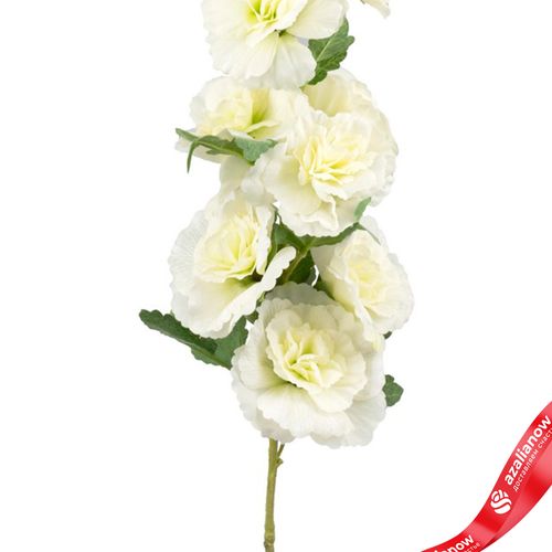 Фото 4: Мальва искусственная (пластик), 91см, белый