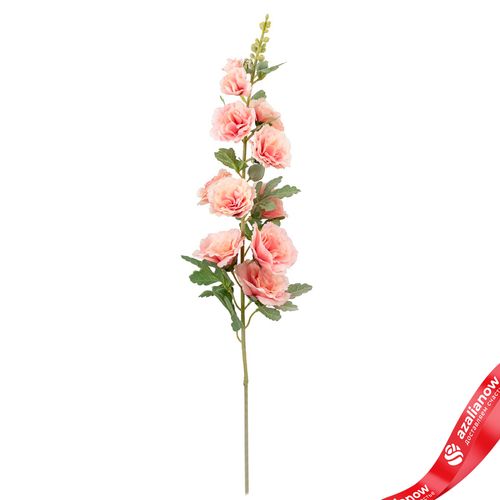 Мальва искусственная (пластик), 91см, персиковый