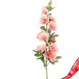 Маленькое фото 2: Мальва искусственная (пластик), 91см, персиковый