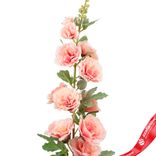 Маленькое фото 4: Мальва искусственная (пластик), 91см, персиковый