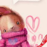 Маленькое фото 3: Мини-открытка «Все мои мысли о тебе (зайка)», 7,5х9,5 см