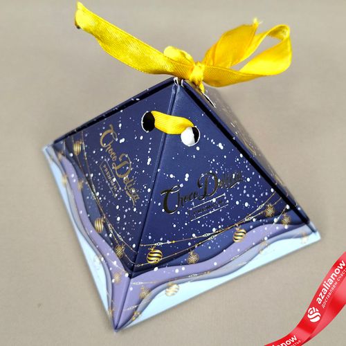 Набор конфет «Choco Delicia» в темном шоколаде (Пралине миндаль), новогодняя серия, 120 гр
