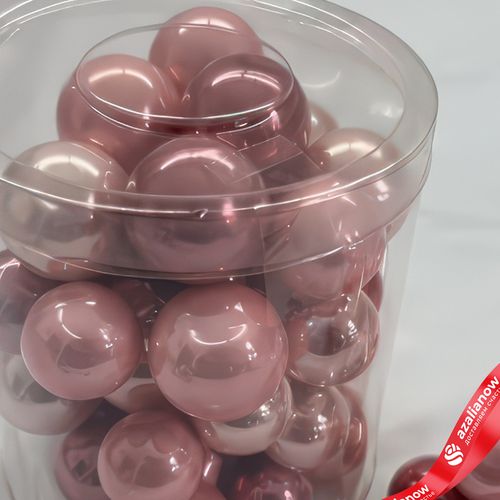 Фото 2: Набор шаров 36 шт. на проволоке (стекло), D2,5-3см, в асс., розовый