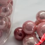 Маленькое фото 5: Набор шаров 36 шт. на проволоке (стекло), D2,5-3см, в асс., розовый