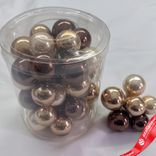 Маленькое фото 1: Набор шаров 36 шт. на проволоке (стекло), D2,5-3см, в асс., шампань/коричневый