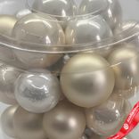Маленькое фото 4: Набор шаров 36 шт. на проволоке (стекло), D2,5-3см, в асс., шампань/кремовый