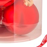 Маленькое фото 5: Набор шаров 6шт. в тубе (стекло), D10см, красный