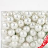 Маленькое фото 2: Набор шаров 72шт. на проволоке (стекло), D2см, в асс., белый