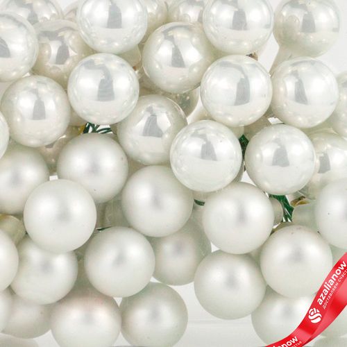 Фото 3: Набор шаров 72шт. на проволоке (стекло), D2см, в асс., белый