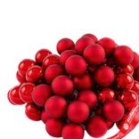 Маленькое фото 2: Набор шаров 72шт. на проволоке (стекло), D2см, в асс., красный
