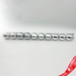 Маленькое фото 1: Набор шаров в тубе 10шт. (пластик), D6см, белый