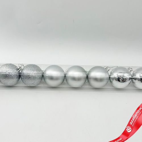 Фото 4: Набор шаров в тубе 10шт. (пластик), D6см, белый