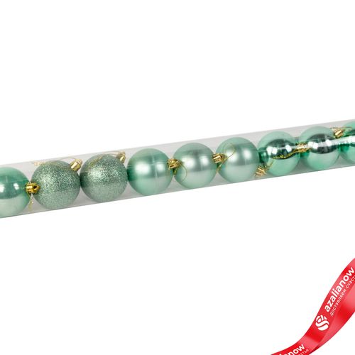 Фото 2: Набор шаров в тубе 10шт. (пластик), D6см, мятный